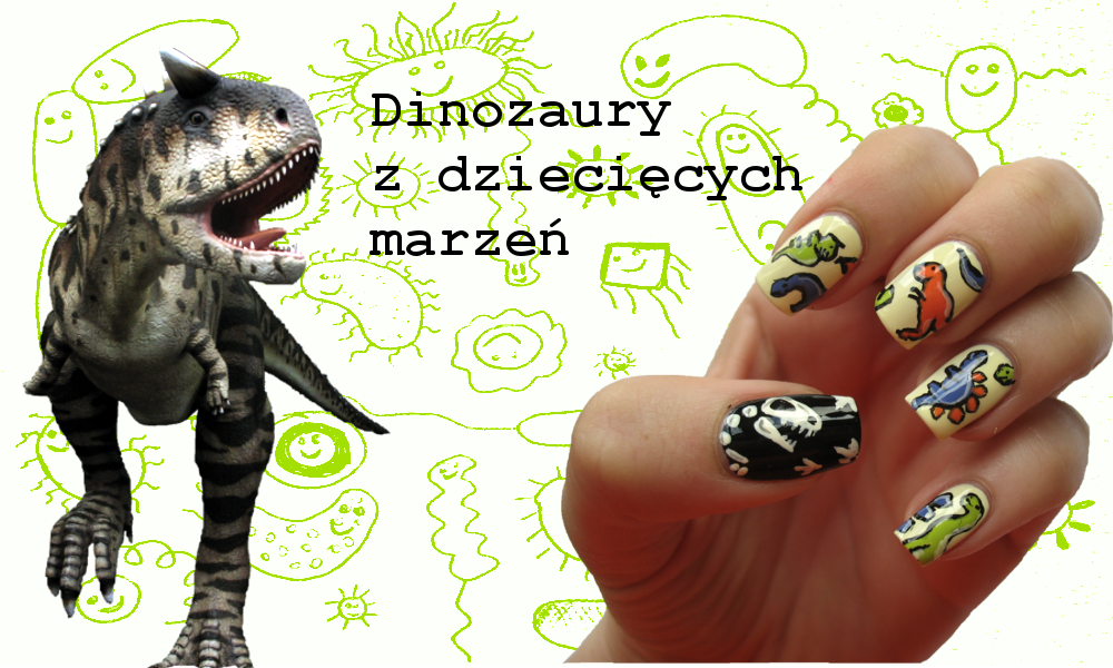 dinozaury dzieki ktorym wygralam w konkursie cienistosc pl nail polish art design brokat do paznokci